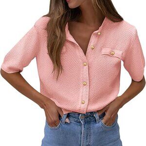 BRAND NEW with tags women's button down cardigan in Pink